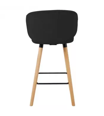 Chaise snack tissu noir - TIAGO