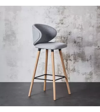 Meta title-Chaise snack tissu gris clair