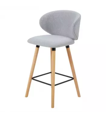 Meta title-Chaise snack tissu gris clair