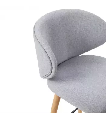 Meta title-Chaise snack tissu gris clair