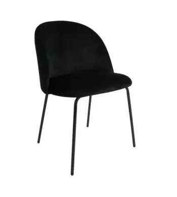 Meta title-Chaise repas velours noir