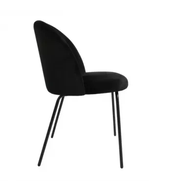 Meta title-Chaise repas velours noir