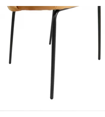 Chaise repas velours ocre - YATA