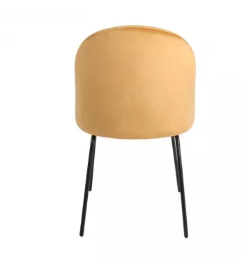 Chaise repas velours ocre - YATA