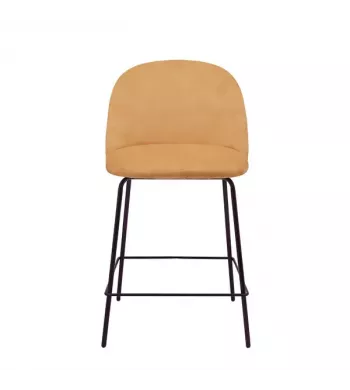 Chaise snack velours ocre - YATA