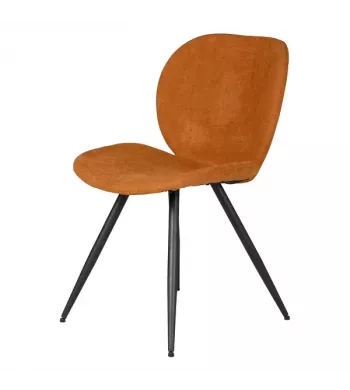 Chaise repas tissu rouille - ZINIA