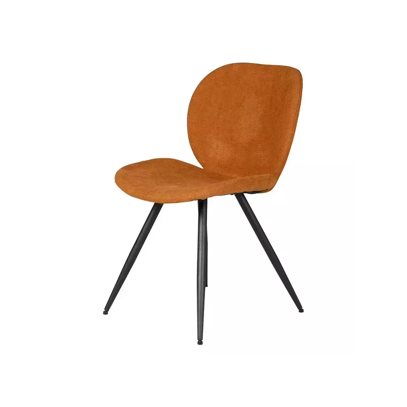 Chaise repas tissu rouille - ZINIA
