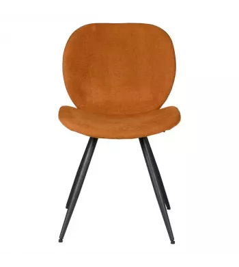 Chaise repas tissu rouille - ZINIA