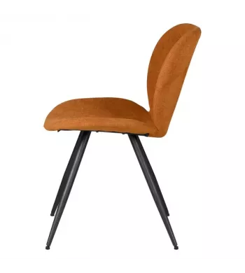Chaise repas tissu rouille - ZINIA