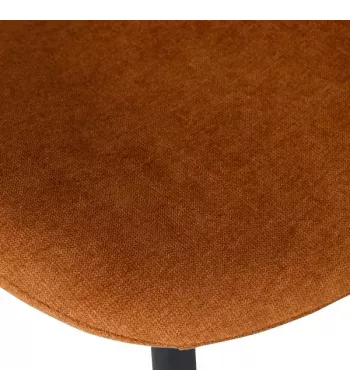 Chaise repas tissu rouille - ZINIA