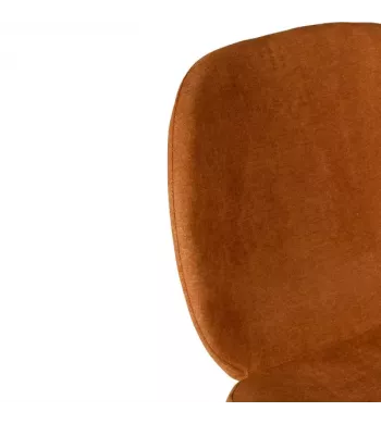 Chaise repas tissu rouille - ZINIA