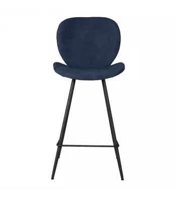 Chaise snack tissu bleu foncé - ZINIA