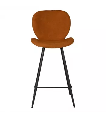 Chaise snack tissu rouille - ZINIA