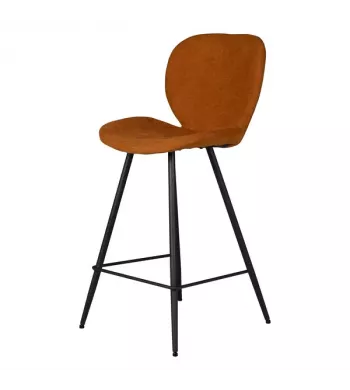 Chaise snack tissu rouille - ZINIA