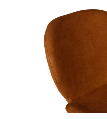 Chaise snack tissu rouille - ZINIA