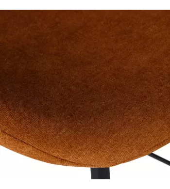 Chaise snack tissu rouille - ZINIA