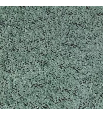 Pouf tissu effet fourrure rase vert émeraude - FINO