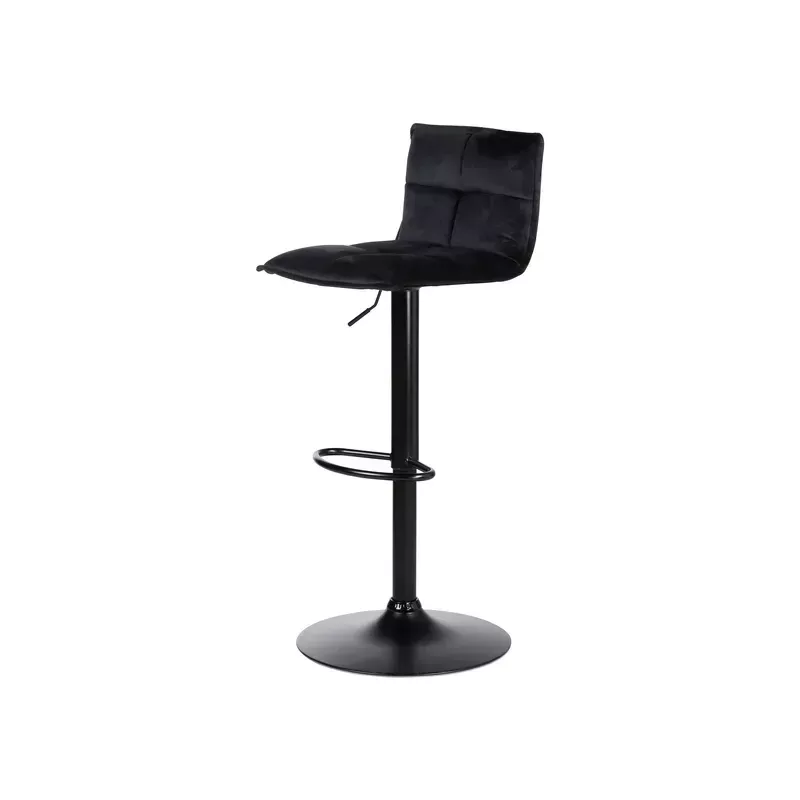 Tabouret de bar velours noir - JORDI