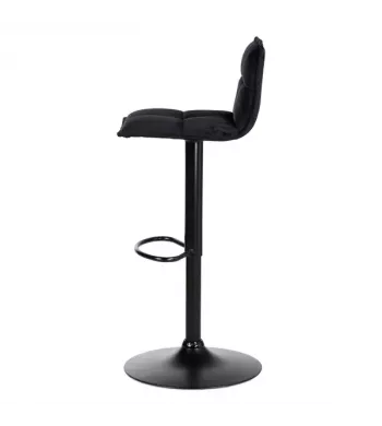 Tabouret de bar velours noir - JORDI