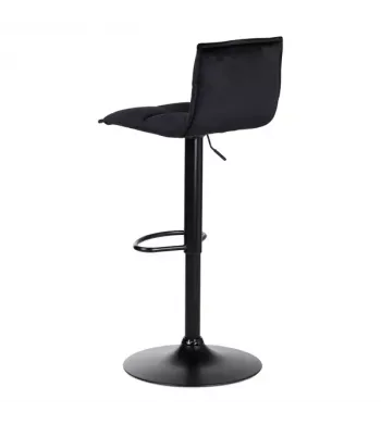 Tabouret de bar velours noir - JORDI
