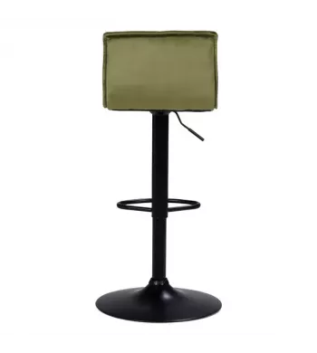 Tabouret de bar velours vert olive - JORDI