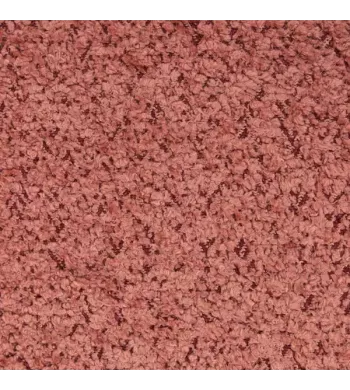Pouf tissu effet fourrure rase vieux rose - LOMOS