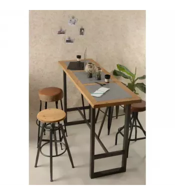 Tabouret snack en cuir - MONTE