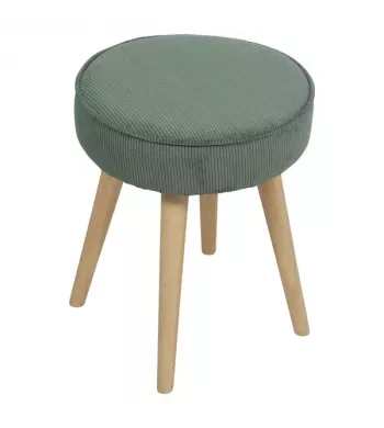 Pouf velours côtelé vert foncé - POPY