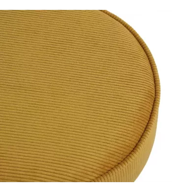 Pouf velours côtelé abricot - POPY