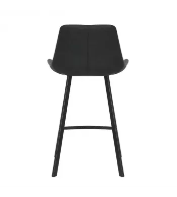Chaise snack imitation cuir gris foncé - KITA