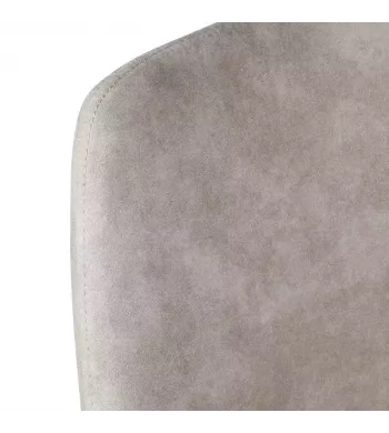 Chaise tissu effet daim beige - BARI