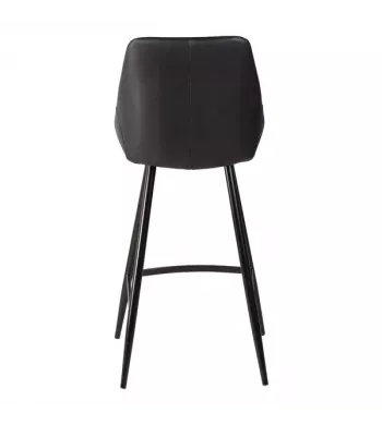 Chaise snack en PU noir - BARI