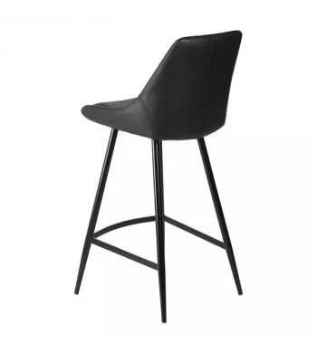 Chaise snack en PU noir - BARI