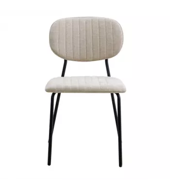 Chaise repas tissu beige - KOTA