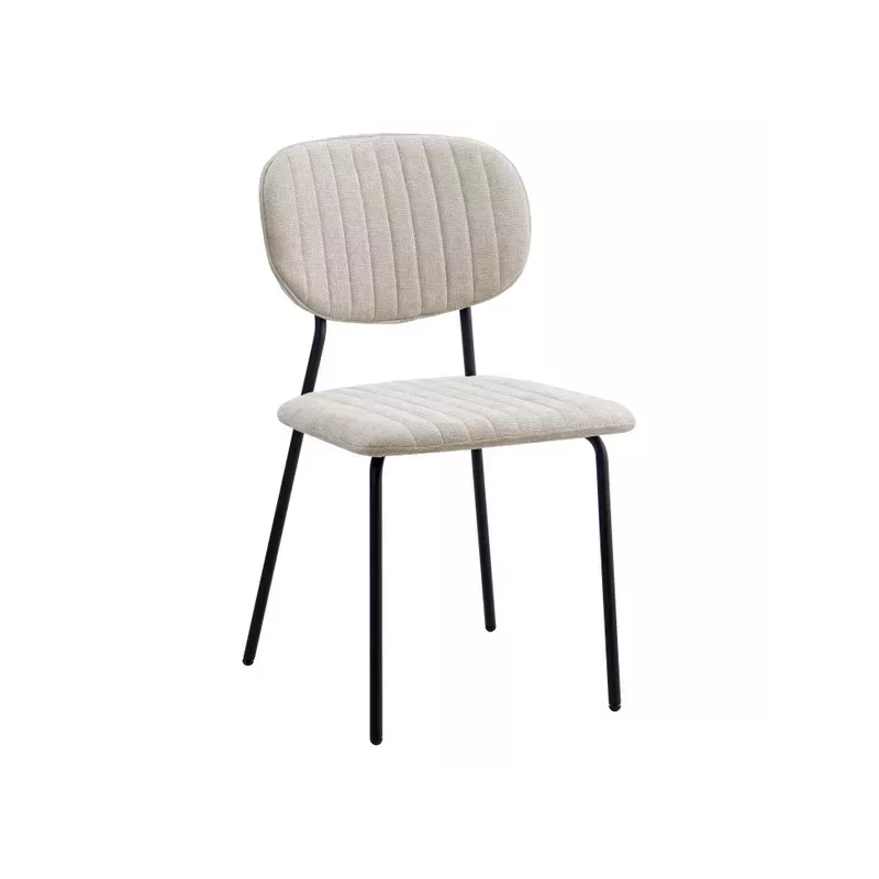 Chaise repas tissu beige - KOTA