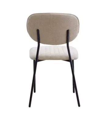 Chaise repas tissu beige - KOTA