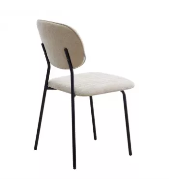 Chaise repas tissu beige - KOTA