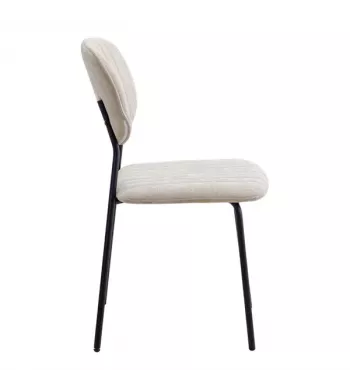 Chaise repas tissu beige - KOTA