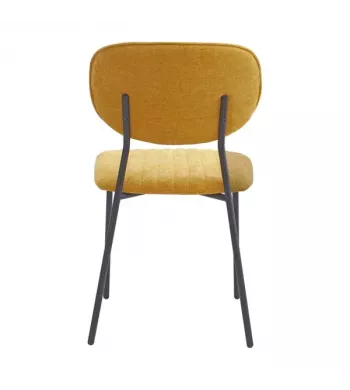 Chaise repas tissu jaune curry - KOTA