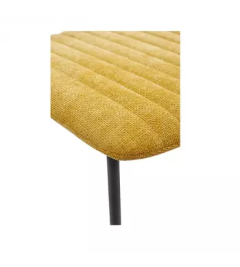 Chaise repas tissu jaune curry - KOTA