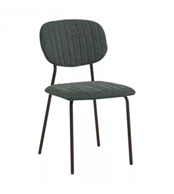 Chaise repas tissu vert sapin - KOTA