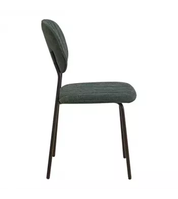 Chaise repas tissu vert sapin - KOTA