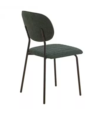 Chaise repas tissu vert sapin - KOTA