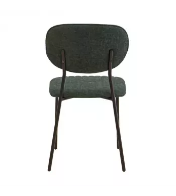 Chaise repas tissu vert sapin - KOTA
