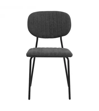 Chaise repas tissu gris foncé - KOTA