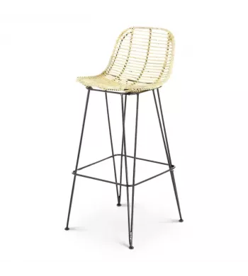 Chaise plan de travail rotin naturel - FRESH