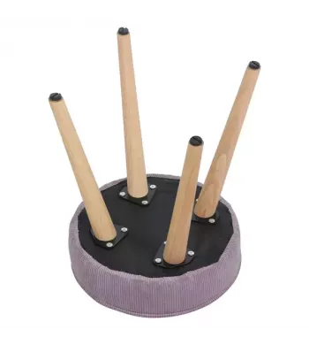 Pouf velours côtelé lilas - POPY