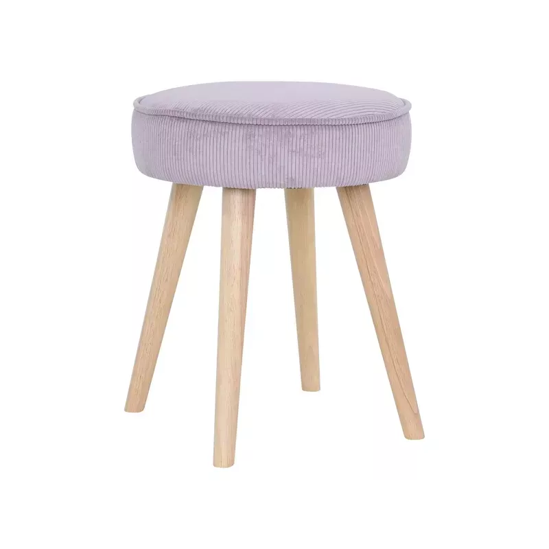 Pouf velours côtelé lilas - POPY