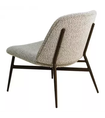 Meta title -  Fauteuil effet laine bouclette sable - ALBA