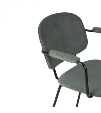 Meta title -  Fauteuil velours côtelé vert sapin - ASTON